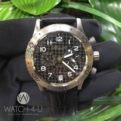 Breguet Type XX Transatlantique 3820 Titanium Black Carbon 2 Straps Mens Watch+P