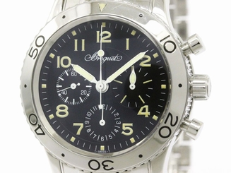 Polished BREGUET Aeronavale Type XX Steel Automatic Mens Watch 3800 (BF108834)
