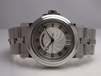 BREGUET MARINE 5817 AUTOMATIC BIG DATE STAINLESS STEEL MENS WATCH 39MM