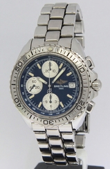 Breitling Aeromarine Shark Chronograph Stainless Steel Blue Mens Watch A13051