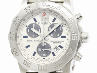Polished BREITLING Colt Chronograph ll Steel Quartz Mens Watch A73387 (BF111779)