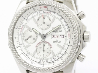 Polished BREITLING Bentley GT Steel Automatic Mens Watch A13362 (BF110237)