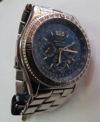 BREITLING Men's Watch Automatic Chronograph Stainless Steel+ Box+Manul B2 A42362