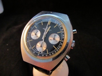 Breitling Stainless steel Model 1450 chronograph Panda dial