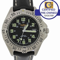 Breitling Colt Quartz Stainless Steel Black 38mm A57035 Watch