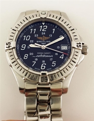 Men's Breitling Colt Ocean Stainless Steel Model # A64050 Watch Black Dial Uni-B