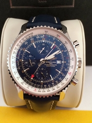2013 Mens Breitling World Navitimer Automatic Watch Model  A24322 Blue Dial