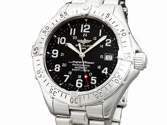 Pre-Owned BREITLING Super Ocean SS Black Dial Men's Automatic Watch A17345, ML