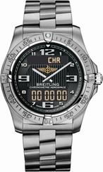 NEW BREITLING AEROSPACE ANALOG & DIGITAL MENS TITANIUM WATCH E7936210/B962-130E