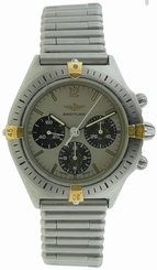 Mens Breitling Callisto Chronograph Steel 18k Watch W/ Bullet Bracelet #80520