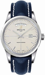 Breitling Transocean Day Date Automatic Silver Men's Watch A4531012/G751