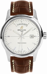 A4531012/G751-739P BREITLING TRANSOCEAN DAY DATE NEW & AUTHENTIC MENS WATCH