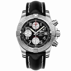Breitling Avenger II Chronograph Steel/Leather Men's Watch A1338111/BC33-435X