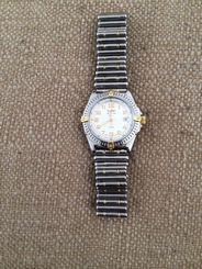 Breitling D52045 Callistino 18K Gold Stainless Steel Women's Watch bullet mop