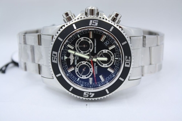 BREITLING SUPEROCEAN CHRONOGRAPH M2000 STAINLESS STEEL BLACK DIAL WATCH