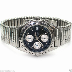 BREITLING CHRONOGRAPHE A13050.1 Men's Stainless Steel Watch PRE-OWNED