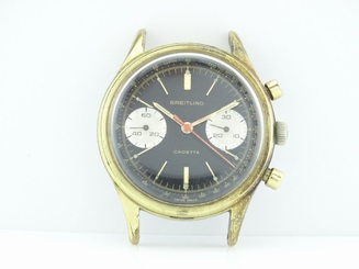 Vintage Breitling Cadette 1159 electro gold-plated chronograph working MINT RARE