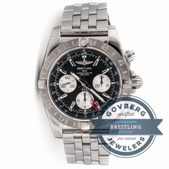 Breitling Chronomat 44 GMT Automatic Chrono Steel Bracelet Watch AB042011BB56