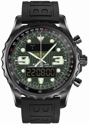 M7836522/L521-155S LIMITED BREITLING PROFESSIONAL CHRONOSPACE BLACK STEEL WATCH