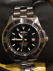 Breitling Superocean A17391 Abyss 44mm Aeromarine Orange accents Stainless Pro 2