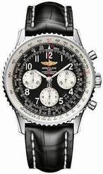 Breitling Navitimer 01 43mm Steel/Leather Men's Watch AB012012/BB02-740P