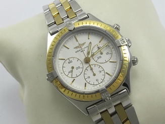 BREITLING CHRONO CALLISTO SERIE SPECIALE 18K GOLD & STEEL MENS D11047 *RARE*