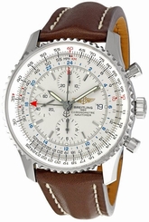 Breitling Men's A2432212-G571BRLD Navitimer World Silver Dial Watch with Tang 845960002325