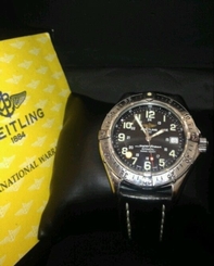 Breitling Mens Watch With Leather Band A17040