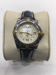 Breitling Galactic Ladies diamond dial two tone. 18kt and stainless steel A71356