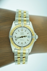 Breitling Callistino D52045 Ladies Steel and 18K Gold Wrist Watch Orig Owner