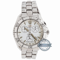 Breitling Shark Chronografo A53605 Quartz 41mm Steel Mens Bracelet Watch Date