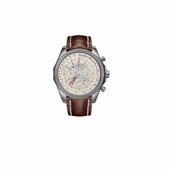 Breitling Bentley B04 GMT Automatic Steel Brown Leather Watch AB043112/G774