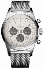 Breitling Transocean Chronograph 43mm Steel Men's Watch AB015212/G724-154A