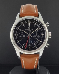 Breitling Transocean Chronograph GMT AB0451 43mm Black Dial Limited Of/2000 Nice