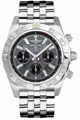 Breitling Chronomat 44 B01 Gray Dial SS Ref AB0110 Box & Papers Mint MSRP $8400