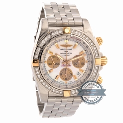 Breitling Chronomat IB011053/A697 Auto Steel Rose Gold Diamonds MOP Mens Watch