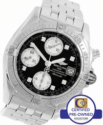 MINT Men's Breitling Cockpit Chronograph 39mm Stainless Swiss Date Watch A13358