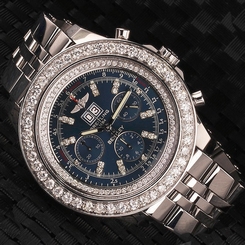 BREITLING FOR BENTLEY 6.75 A4436412 LUXURY MEN'S WATCH DIAMONDS BEZEL GENUINE