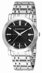 Burberry Men's Black Dial  Stainless Steel Bracelet Quartz Watch BU1364