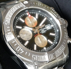 *NEW* BREITLING SS 48MM SUPER AVENGER II BLACK SILVER DIAL BC29 PROFESSIONAL