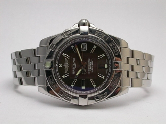 BREITLING GALACTIC 32 A71356 STAINLESS STEEL LADIES WATCH BROWN DIAL 31MM