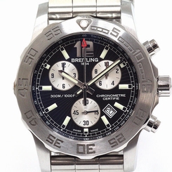 Pre-Owned BREITLING Colt A73387 Men's SS Black Quartz Watch, MD