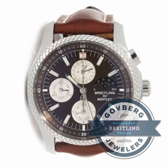 Breitling Bentley Mark VI Complications 19 Steel Platinum Brown Watch P1936212