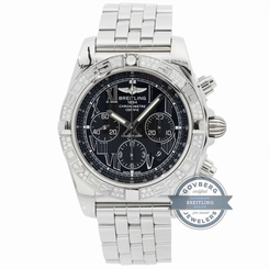 Breitling Chronomat 44 AB0110AA/C789 Auto 44mm Steel Diamond Mens Bracelet Watch