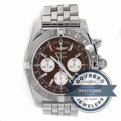 Breitling Chronomat 44 GMT Automatic Chrono Steel Bracelet Watch AB042011Q589
