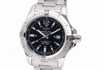 Pre-Owned BREITLING Colt A17388 Men's SS Black Dial Automatic Watch, MD