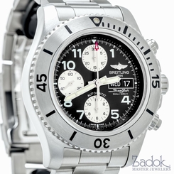 Breitling SuperOcean Steelfish Chronograph Diver Watch Black Dial A13341C3