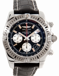 Breitling Chronomat 44 Airborne Black Dial Auto Strap Mens Watch AB01154G/BD13