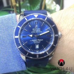 Breitling Superocean Heritage 46 A17320 Automatic Blue Rubber Strap Mens Watch
