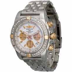Breitling Chronomat Two-Tone Chronograph Diamond Bezel Watch IB011053/A697